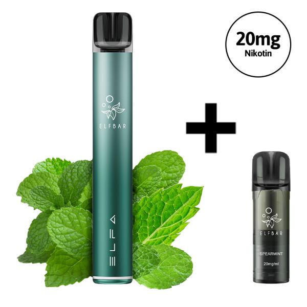 Elfbar ELFA Pro V2 Kit mit 1 Pod Spearmint (20mg) - Twilight Cyan