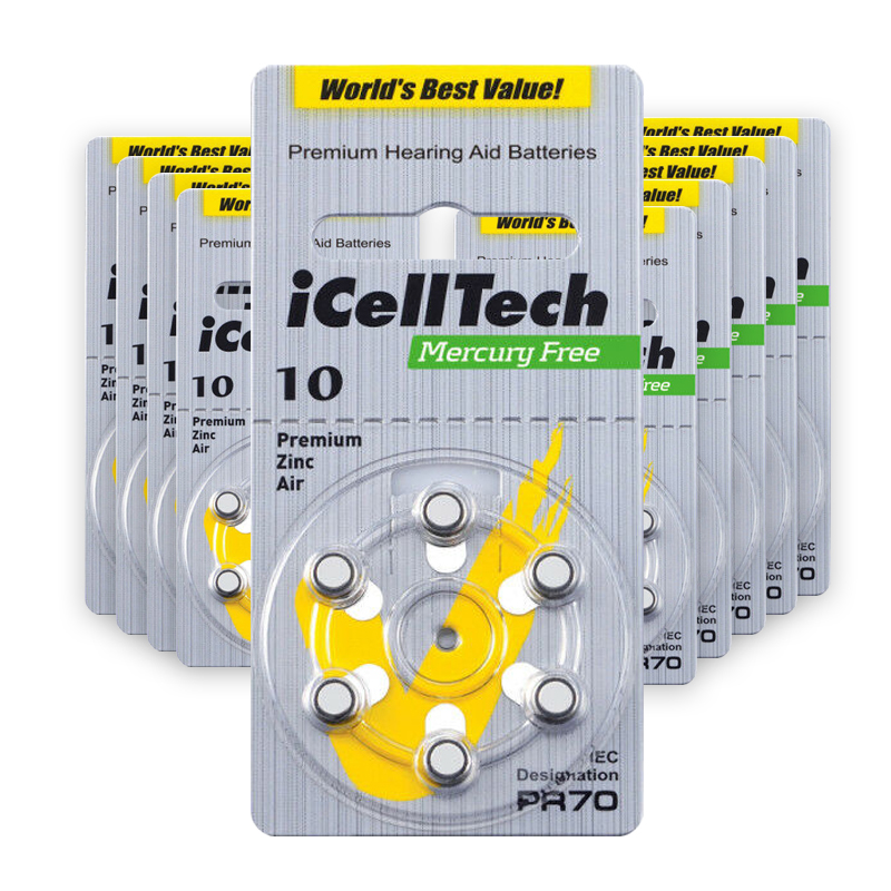 iCellTech Hörgerätebatterien Typ 10-13 312-675   für Ihr Hörgerät