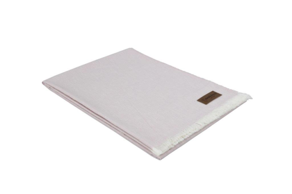 Eskimo «Pura» Plaid-Decke (130x180cm) mit Leinen - Lila