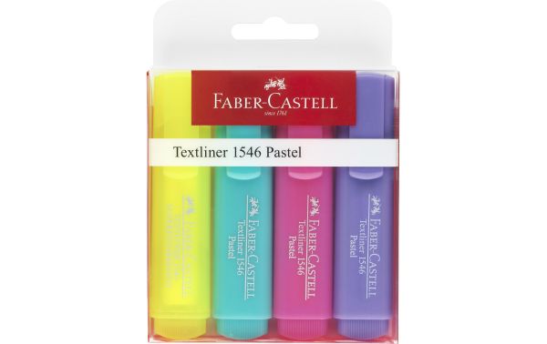 FABER-CASTELL Textmarker Pastell 4er pack