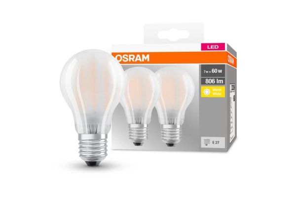 Osram Base Classic A 60 W (Retro) - 2 LED Lampen