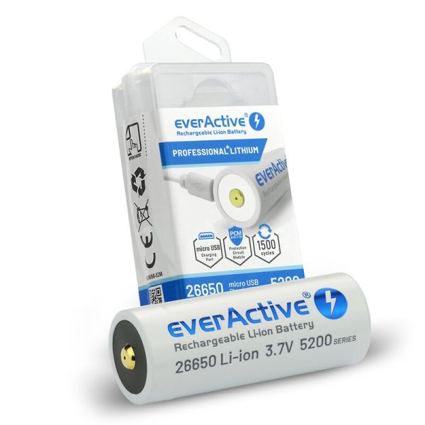 everActive 26650, 5200 mAh (Li-Ion) - Akku