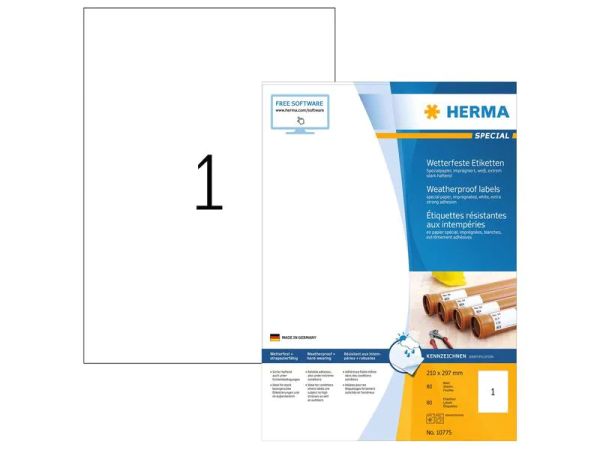 HERMA 10775, 210 x 297 mm - Wetterfeste Etiketten