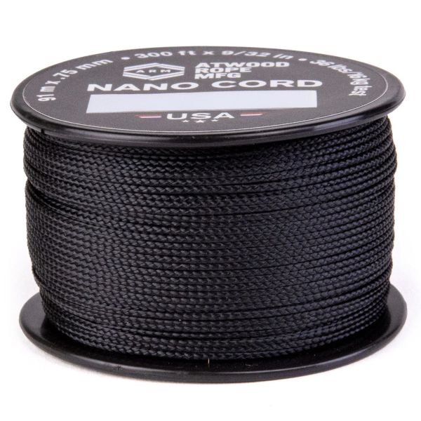 Atwood Rope MFG Nano Cord (Schwarz / Black) - 91 m Outdoor-Schnur