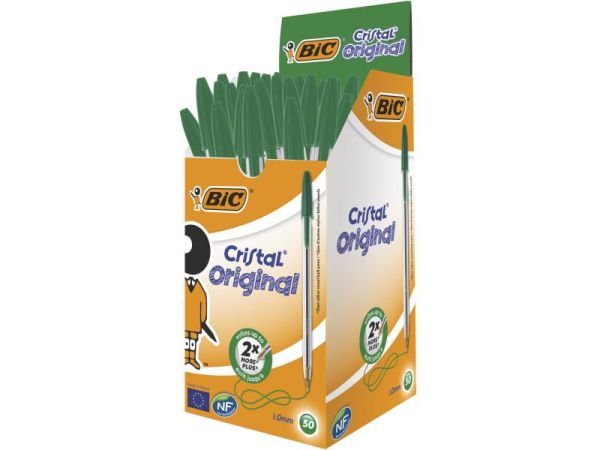 Bic Cristal Original, Grün - 50 Kugelschreiber