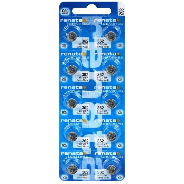 Renata 362 / SR721SW - 10 Knopfzellen Batterien (Swiss Made).