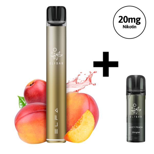Elfbar ELFA Pro V2 Kit mit 1 Pod Juicy Peach (20mg) - Dark Gold