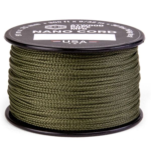 Atwood Rope MFG Nano Cord (Olivgrün / Olive Drab) - 91 m Outdoor-Schnur