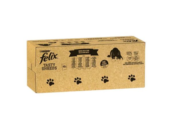 Felix Tasty Shreds Mix, Adult (80x80g) - Nassfutter