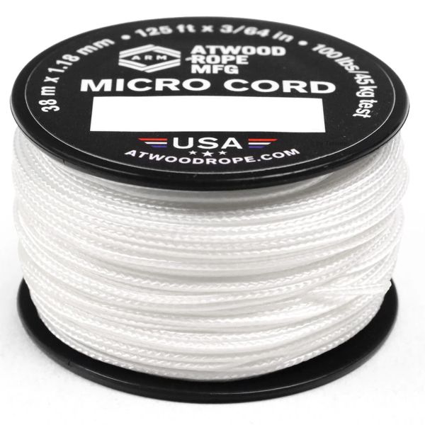 Atwood Rope MFG Micro Cord (Weiss) - 38 m Outdoor-Schnur