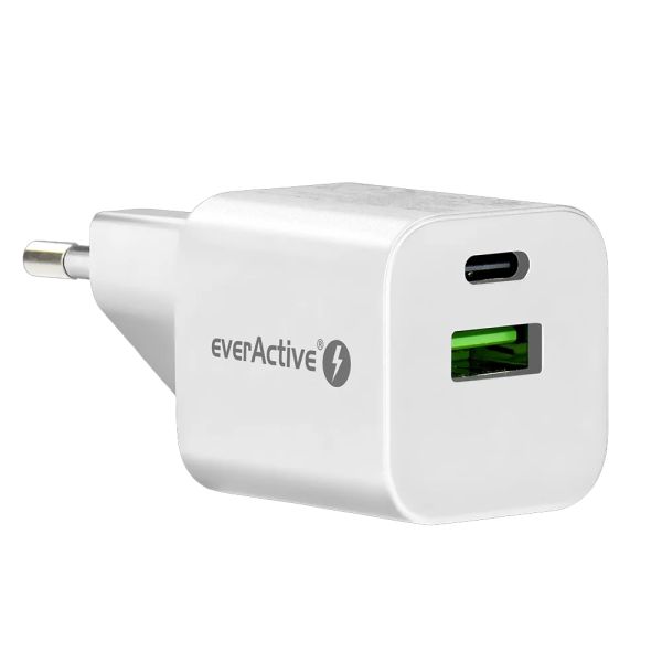 everActive SC-390Q, USB-A (QC 3.0) + USB-C (PD) - GaN Ladegerät