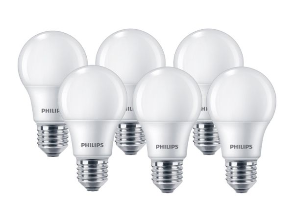 Philips Warm white E27, 60 W - 6 LED Lampen