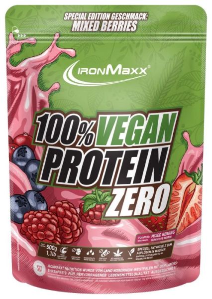 Ironmaxx 100% Vegan Protein Zero (Mixed Berries)
