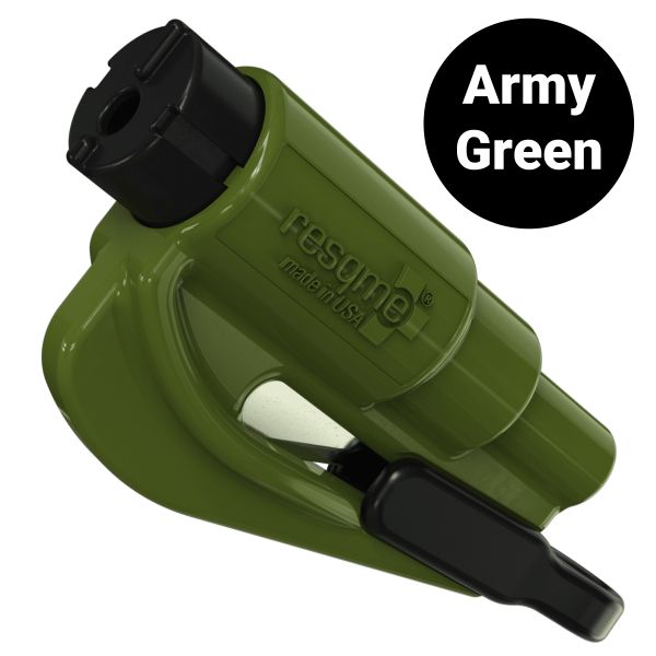 Resqme Glasbrecher & Gurtschneider (Army Green) - Auto Rettungswerkzeug