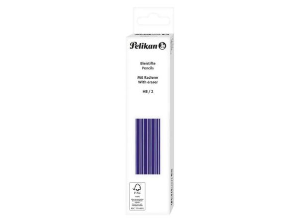 Pelikan HB, Blau mit Radierer - 12 Bleistifte