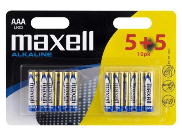 Maxell Alkaline 5+5, AAA (LR03) - 10 Batterien
