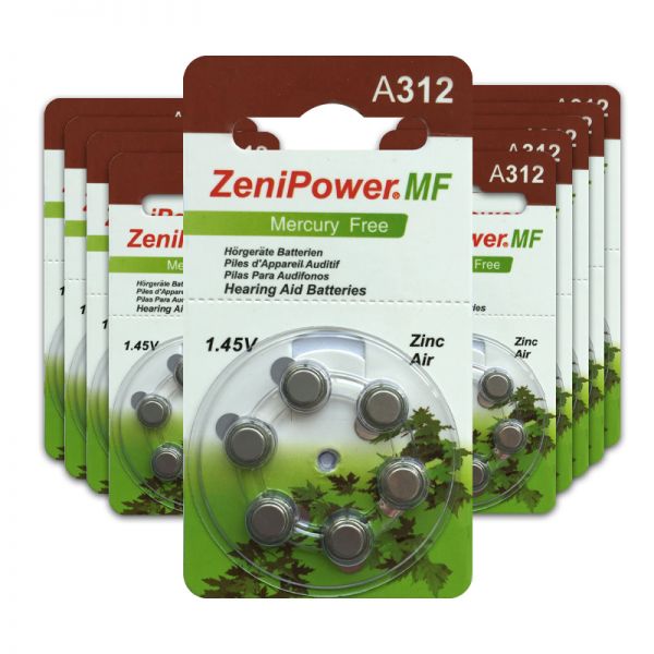 ZeniPower A312 Hörgerätebatterien