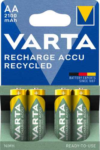 Varta Recycled AA, 2100 mAh - 4 Akku