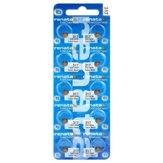 Renata 317 / SR516SW - 10 Knopfzellen Batterien (Swiss Made).
