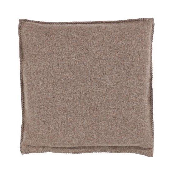 Eskimo Kissen Huttwil aus 100% Merinowolle (45x45cm) - Fango mit Kettelung