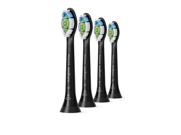 Philips Sonicare W2 Optimal White, Schwarz - 4 Zahnbürsten-Aufsätze