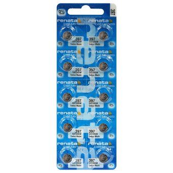 Renata 397 / SR726SW - 10 Knopfzellen Batterien (Swiss Made).