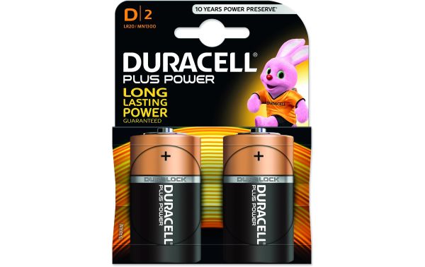 Duracell Plus, D - 2 Batterien