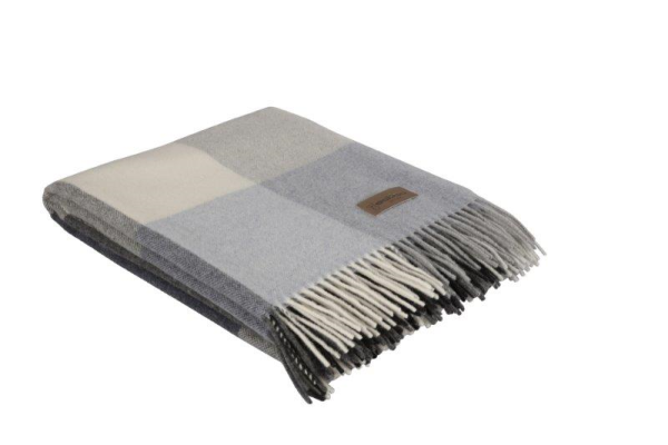 Eskimo Decke Mürren (130x180 cm) aus 100% Merino-Wolle - Blau