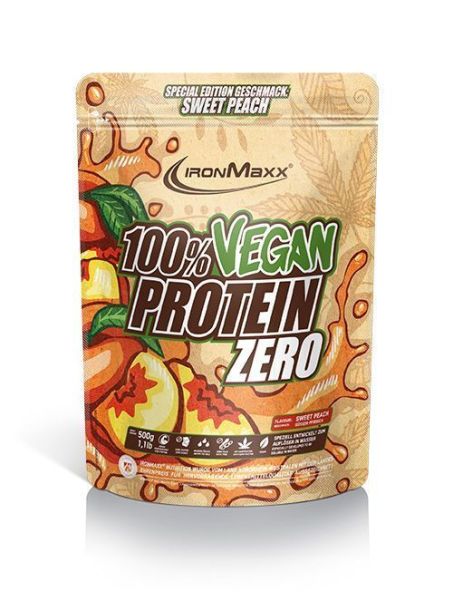 Ironmaxx 100% Vegan Protein Zero (Peach)