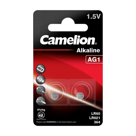 Camelion AG1, LR60, LR621, 364 Alkaline - 2 Batterien