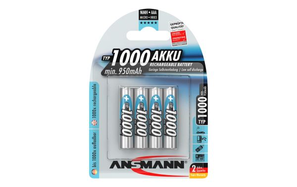 Ansmann AAA NiMH Typ 1000 - 4 Akku