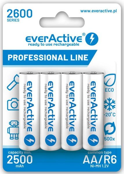 everActive AA, 2600 mAh (Ni-MH) - 4 Akkus