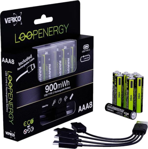 Verico LoopEnergy AAA, USB-C - 8 Akku