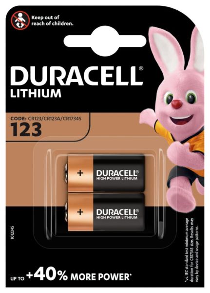 Duracell Lithium, 123 - 2 Batterien