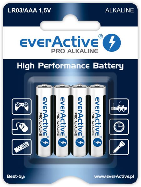 everActive Pro Alkaline, AAA - 4 Batterien