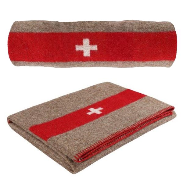 Eskimo - Baumwoll Militärdecke mit Schweizerkreuz