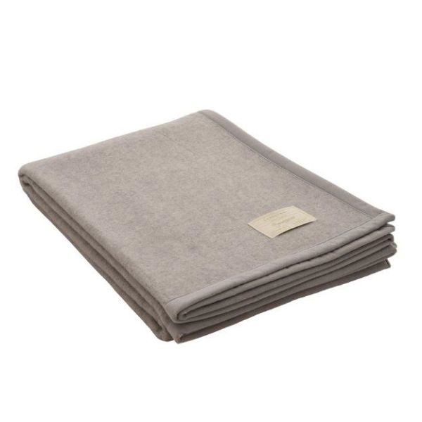 Eskimo Decke Cashiver (220x240 cm) aus 100% Merino-Wolle - Silbergrau