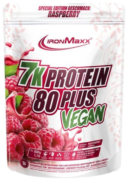 Ironmaxx Vegan 7K-Protein 80 Plus (Raspberry)