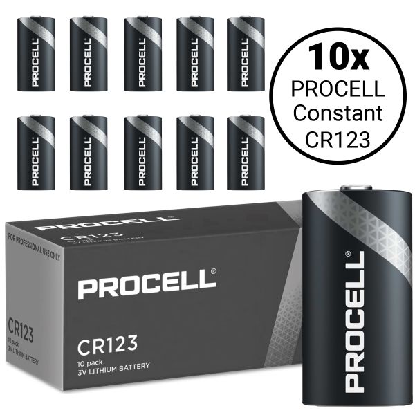 Procell CR123 (Lithium) Constant - 10 Batterien