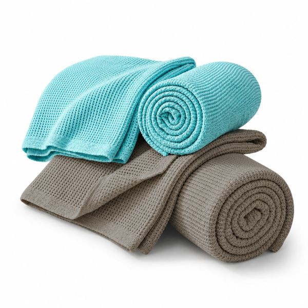 Eskimo Sommerdecken-Set 'Duo' - Aqua & Sand | Summer Dream (2-teilig)
