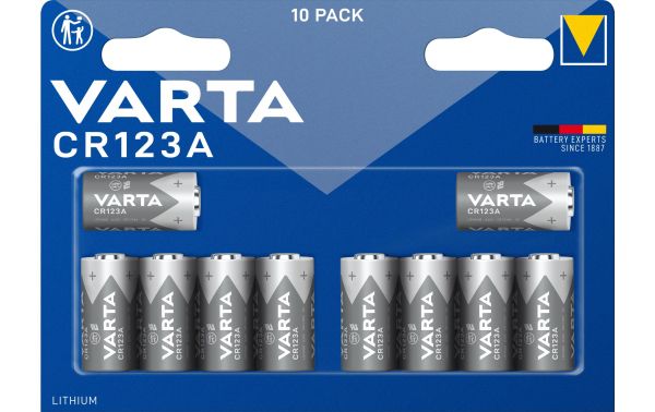 Varta Lithium, CR123A - 10 Batterien