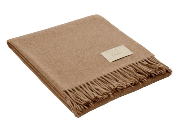 Eskimo Astor Camel Decke 130x180cm - Einfarbig (Natur-Braun)