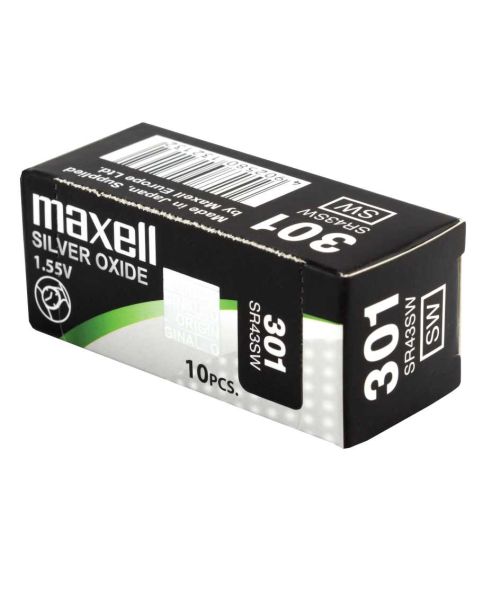 Maxell 301 / SR43SW - 10 Knopfzellen
