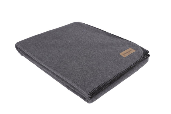 Eskimo Edelvelours Decke 150x200cm - Einfarbig (Anthrazit)