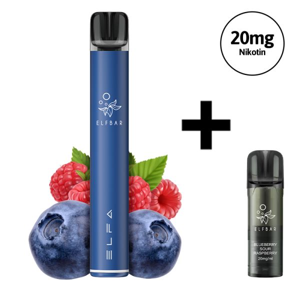 Elfbar ELFA Pro V2 Kit mit 1 Pod Blueberry Sour Raspberry (20mg) - Navy Blue