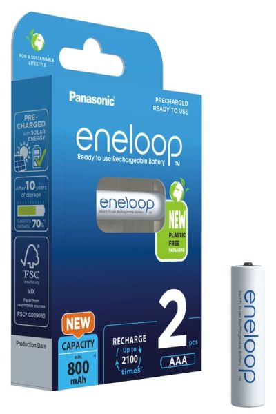 Panasonic eneloop AAA (HR03), 800 mAh - 2 Akku