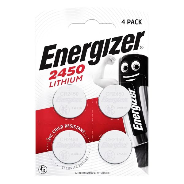 Energizer CR2450 Lithium - 4 Knopfzellenbatterien