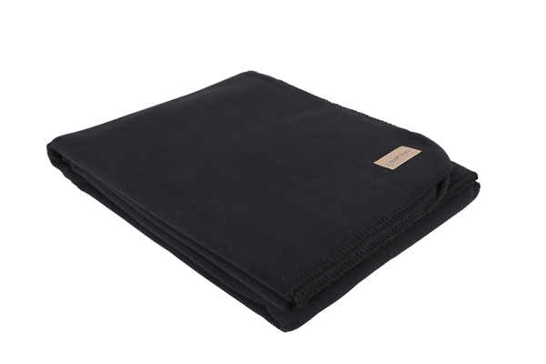 Eskimo Edelvelours Decke Schwarz 150x200cm - Einfarbig (Schwarz)