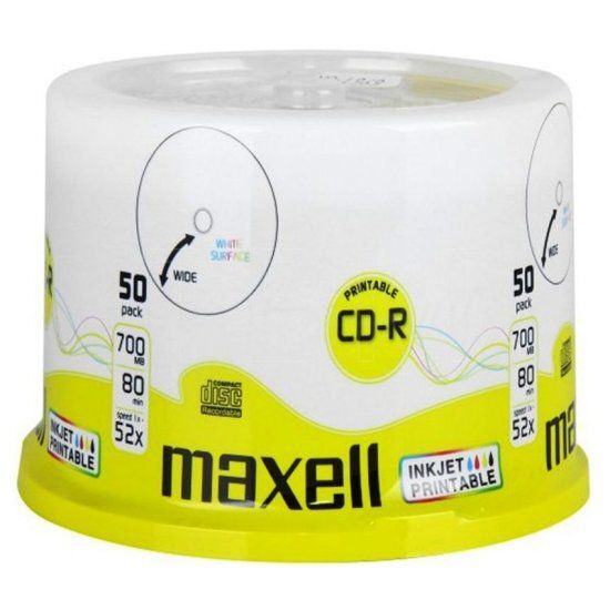 Maxell CD-R 80Min 700MB 52x bedruckbar - 50 Disk
