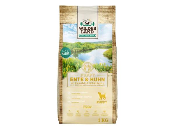 Wildes Land Ente&Huhn, Puppy (1 kg) - Trockenfutter